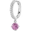 BROSWAY Mono orecchino fancy in argento con zirconi bianchi e rosa