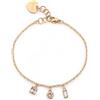 S'AGAPO' Bracciale luce in acciaio gold e cristalli
