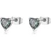 S'AGAPO' Orecchini dazzly con cuore verde