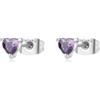 S'AGAPO' Orecchini dazzly con cuore viola
