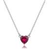 S'AGAPO' Collana dazzly con pendente a cuore rosso