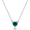 S'AGAPO' Collana dazzly con pendente a cuore verde