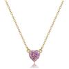 S'AGAPO' Collana dazzly con pendente a cuore rosa