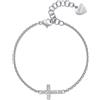S'AGAPO' Bracciale dazzly con croce in zirconi bianchi