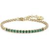 S'AGAPO' Bracciale dazzly con cristalli verdi