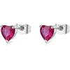 S'AGAPO' Orecchini dazzly con zirconi a cuore rosso