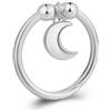 S'AGAPO' Anello feelings in acciaio con luna