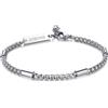 S'AGAPO' Bracciale ripple in acciaio