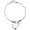 S'AGAPO' Bracciale stellar rigido con pendente a cuore
