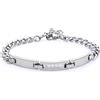 S'AGAPO' Bracciale titan con finitura argento