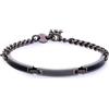 S'AGAPO' Bracciale titan con finitura marrone e nero