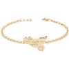 MY SICILY Bracciale in argento dorato con simbolo della sicilia e province incise