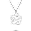 DESIDERI PREZIOSI Collana in argento rodiato con pendente a forma di fiore