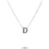 DESIDERI PREZIOSI Collana rolò in argento rodiato con lettera d