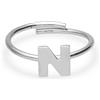 DESIDERI PREZIOSI Anello in argento rodiato lettera n