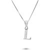 DESIDERI PREZIOSI Collana con lettera l in argento rodiato con zirconi