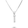 DESIDERI PREZIOSI Collana con lettera i in argento rodiato con zirconi