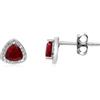 DESIDERI PREZIOSI Orecchini design in argento e zirconi rosso