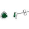 DESIDERI PREZIOSI Orecchini design in argento e zirconi verde