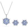 SWAROVSKI Set magic con fiocco di neve blu e rodio