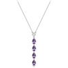 BROSWAY Collana fancy in argento con zirconi a goccia viola