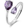 BROSWAY Anello fancy in argento con zirconi viola