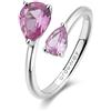 BROSWAY Anello fancy in argento con zirconi rosa