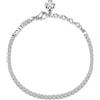 BROSWAY Bracciale tennis desideri in acciaio con zirconi bianchi e quadrifoglio