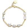 BROSWAY Bracciale affinity in acciaio con zirconi bianchi