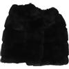 LALADEFIEE Scaldamuscoli Donna in Pelliccia Sintetica Nera, Calza Termica Lunga 30 Cm, Morbida e Skin-friendly per Freddo, Stile Adorabile e Caldo