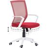 BELIANI Sedia da ufficio rossa, regolabile in altezza con rotelle in nylon. Design moderno