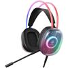 Deltaco Headset Gaming RGB beleuchtet halbtransparent