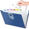 Generic Organizzatore di file espandibile con 8-12 tasche, cartelle portadocumenti a fisarmonica con etichette, organizer portatile per ricevute e fatture di documenti cartacei, forniture per ufficio per la
