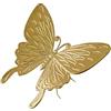 Pasiir Statuetta a forma di farfalla dorata, decorazione per la casa, centrotavola in metallo massiccio, mini ornamento a forma di insetto, statuette da scrivania per casa e ufficio