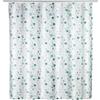 Wenko Tenda da Doccia Pioppo, 180 x 200 cm, in 100% Poliestere, con Occhielli in Metallo e Fascia in Gomma per Doccia e Vasca, Impermeabile e Lavabile, con 12 Anelli Bianchi per Tenda da Doccia