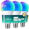 Linkind Lampadina Smart E27 Matter 1600lm, Compatibile con HomeKit (104 scene), 14W, sostituisce una lampada LED WiFi da 100W,compatibile con Apple HomeKit/Alexa/Siri/Google/SmartThings, 3 pezzi