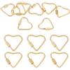 Spritewelry 8 chiusure a vite in acciaio inox, portachiavi a forma di cuore, moschettone, ciondoli per fai da te, collane, bracciali e gioielli