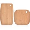 ZBHDEYG Set di 2 mini taglieri in legno, piccolo tagliere quadrato, mini tagliere per salsicce, piccolo set di taglieri da cucina