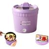 Creamoon Mini cucina elettrica multiuso, pentola piccola versatile, padella multipla da 1,2 l con coperchio e supporto per telefono, pentola di ramen portatile per la casa (viola) - CREAMOON XDG159