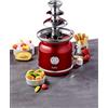 Simeo Siméo FCH450 - Fontana per cioccolatini, 90 W, facile da usare e pulire, parti rimovibili compatibili per lavastoviglie, design vintage, colore: rosso, 18 x 16 x 32,5 cm