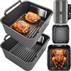 iStock kitchen AirFlow Pro™ Stampi in Silicone per Ninja Double Stack XL SL400EU 9,5 L | Set da 2, Nervature da 15 mm, Uscita Aria Posteriore Libera, Lavabili in Lavastoviglie | iStock Kitchen