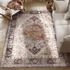 HOMCOM Tappeto Stile Bohemien Antiscivolo e Lavabile, Tappeto per Salotto e Camera da Letto a Pelo Corto, 230x160 cm, Marrone