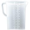 MUHWA Becher graduati in plastica 5L con maniglie, misurino 5000ml tazza di misurazione di plastica