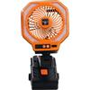 Genérico Ventilatore da campeggio ricaricabile portatile - Ventilatore silenzioso con clip a 3 velocità con torcia LED, circolatore d'aria da scrivania per tenda da campeggio a batteria | Dispositi