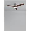 CREATE / WINDCALM NATURAL WOOD M/Ventilatore da soffitto con luce nichel pale legno noce e telecomando / 40W, Temporizzatore, Ø132 cm, 6 velocità, 3 temperature di luce, funzione estate-inverno