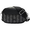 Lacoste Men's The Blend Small Monogram Canvas Crossbody Bag, Black, One Size