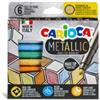 CARIOCA Pennarelli Maxi Metallic - colori assortiti - Carioca - scatola 6 pezzi (unità vendita 1 pz.)