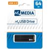 Verbatim - Memoria MyUsb Drive - Nero - 69263 - 64GB (unità vendita 1 pz.)