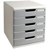 EXACOMPTA Cassettiera Modulo A4 - 28,8 x 32 x 35 cm - 5 cassetti - grigio-granito - Exacompta (unità vendita 1 pz.)