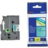 Brother - Nastro - Nero-Verde - TZE731 - 12mm x 8mt (unità vendita 1 pz.)